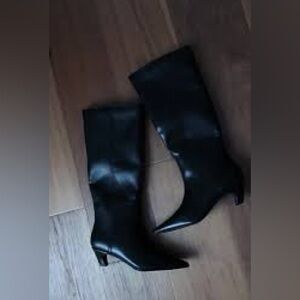 Shoe Dazzle Elegant Black Heeled Boots